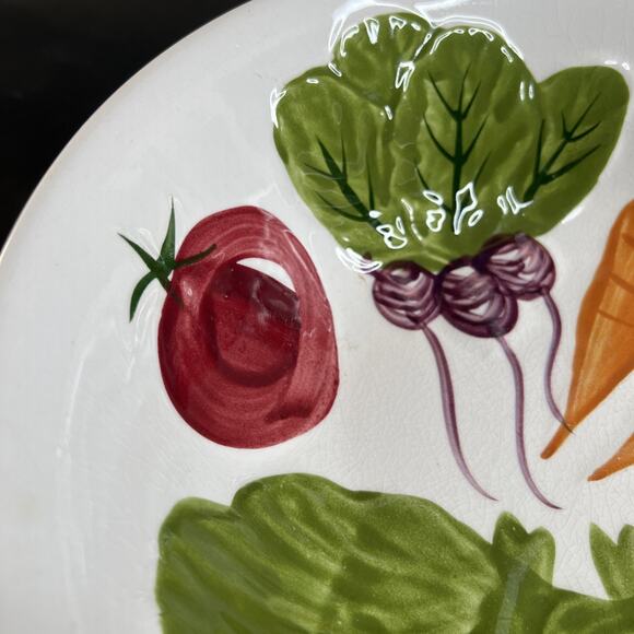 VTG Hand Painted Vegetable/Salad Bowl Ironstone Los Angeles Made In USA 10 Inch - Picture 3 of 9